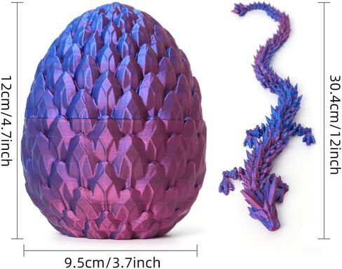 3D Printed Dragon Egg - Gemstone, Rainbow, 12 inch Dragon Inside in Kuwait