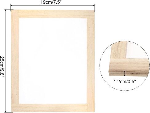 MECCANIXITY 1pcs Silk Screen Printing Frame, 9.8x7.5 Inch Wood with 160 White Mesh for Screen Printing DIY Project in Saudi Arabia