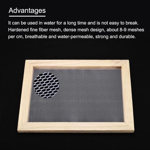 MECCANIXITY 1pcs Silk Screen Printing Frame, 9.8x7.5 Inch Wood with 160 White Mesh for Screen Printing DIY Project in Saudi Arabia