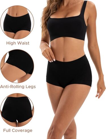 INNERSY Women's Cotton Boyshorts Underwear Soft Moisture Wicking Boxer Briefs 4-Pack in Kuwait