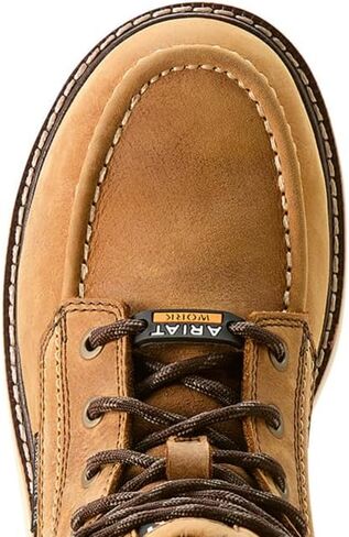 حذاء عمل Ariat نسائي من Rebar Wedge Moc مقاوم للماء ومقدمة مركبة صناعية، بني عتيق، 12 in Saudi Arabia