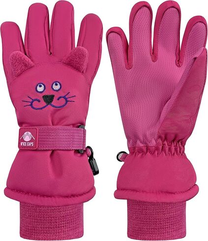 N'Ice Caps Kids Waterproof Snow Gloves Cute Animals Warm Winter Thinsulate in Saudi Arabia