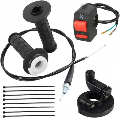 7/8" 22mm Mini Bike Twist Throttle Cable Handle Grip Kit for Coleman CT200U CT200U-EX BT200X MB200 Predator 196cc 212cc 6.5hp DB30 Baja Warrior 79cc 100cc 200cc Engine CT100U CC100X Doodle Bug Go Kart in Saudi Arabia