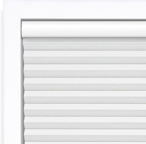 DEZ FURNISHINGS Cordless 1.5" Blackout Cellular Shade, Energy Saver, 46" W x 48" H, White in Saudi Arabia