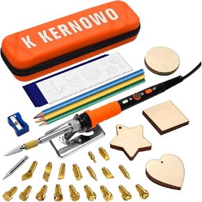 76Pcs Pyrography Wood Burning Kit, 70W Wood Burning Tool DIY WoodBurning Pen Tool Stippling Kit, with Adjust Temp Switch 392~842℉ for Adults