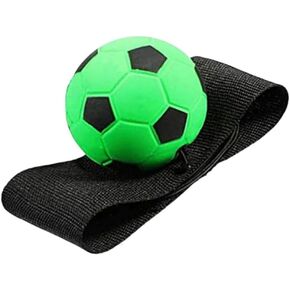 1pc Green Soccer Ball Wrist Return Ball - Adjustable Bounce Back Ball with String, Rubber Elastic Rebound Ball Finger Exercise Toy Activity and Play Balls