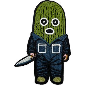 3.5" Horror Gifts, Pickle Gifts, Holloween Horror Pickle Myers Embroidered Iron On Patch, Inspired by Horror Movie