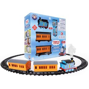 Lionel Battery-Operated Mattel Thomas & Friends Toy Train Set with Locomotive, Train Cars, Track & Remote with Authentic Train Sounds, & Moving Eyes for Kids 4+