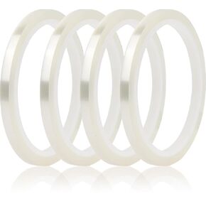 4 Rolls Clear Floral Tape, 6MM Wide Waterproof Flower Tape, Clear Floral Tape for Fresh Flowers/Bouquet, White Floral Tape Boutonniere-Supplies/Artificial Flowers Arrangements Supply (33m Per Roll)