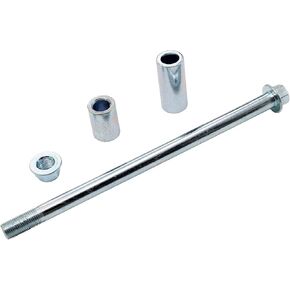 PIT BIKE 12mm AXLE WHEEL BOLT 240mm LONG SPINDLE & SPACERS (225MM EXCLUDING HEAD)
