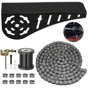 35 Chain 140 Links +Clutch Cover Guard for Coleman Mini Bike CT100U CC100X Baja Doodle Bug DB30 Motovox MBX10 MBX11 Mega Moto MM-B80 105cc Predator 212 79cc 97cc 100cc 2.5HP Powersports Parts