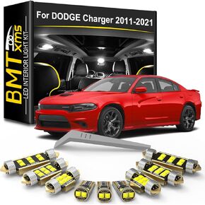 BMT xms 19 Pieces LED Interior Light Kit for Dodge Charger 2011-2014 2015 2016 2017 2018 2019 2020 2021 2022 Interior LED Lights Bulbs Package Kit Map Dome Trunk License Plate Lights