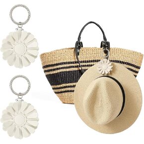 2 Pack Flower Hat Clip for Travel On Bag, Travel Hat Bag Clip, Hat Brim Holder Travel Accessories