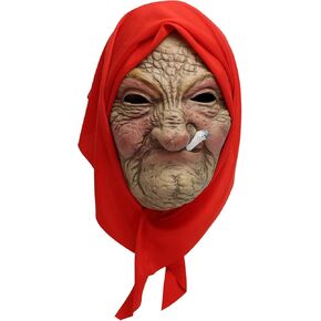 Old Woman Mask Realistic Granny Masks Scary Masks for Adults Halloween Costume Cosplay Latex Props
