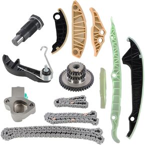 labwork 13Pcs Timing Chain Kit - Tensioner Guide Rail - Oil Pump Chain Replacement for Jetta Golf Passat A3 Tt Seat Alhambra Leon Skoda Superb 1.8T 2.0T