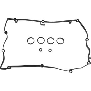 Valve Cover Gasket, Cylinder Head Valve Seal Gasket with Spark Plug Gasket No.11127582400 for BMW F20 F21 F30 F31 F80 R59 R61 Black, 1 Set