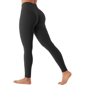 VOYJOY Womens Scrunch Workout Leggings Compression Butt Lifting Mid High Waist 26 Inches Seamless V Back Yoga Pants in Kuwait