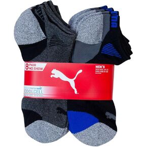 Puma Men's No show Sport Socks, Moisture Control, Arch Support (8 Pair) SOCK SIZE 10-13 SHOE SIZE 6-12 in Saudi Arabia