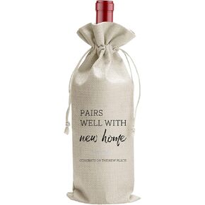 New Home Gifts for Home, Personalized Gifts for Housewarming Gift, Unique House Warming Gifts New Home Wine Gift Bag, Wine Bags for Wine Bottles Gifts
