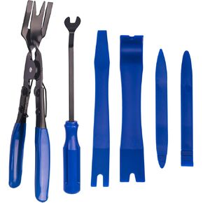 Auto Trim Removal Tool Kit, 6pcs No Scratch Plastic Pry Tool Kit Universal Removal Door Panel Clip Pliers for Car Upholstery Combo Repair