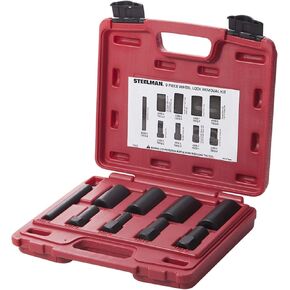 Steelman 9-Piece Hubcap and Wheel Lock Removal Kit, Twist Sockets, Hex Removers
