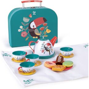 Hape Tea Time Playset | Role Play Toy Tea Set for Children Ages 3+ Years