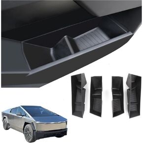 Door Side Storage Box Compatible with Tesla Cybertruck 2024, Front Rear Side Door Storage Organizer Tray, Door Handle Insert for Cybertruck Accessories (4PCS)