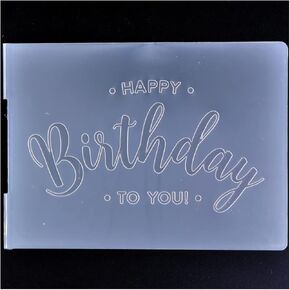 Happy Birthday to You Plastic Embossing Folders for Card Making Scrapbooking and Other Paper Crafts 22052520