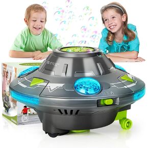 Bubble Machine for Kids, Space Car Boys Girls Toys - Lights + Music + Moves, Automatic Bubble Blower for Kid 4-8, Cool Birthday Gift for Boys Ages 3, 4, 5, 6, 7, 8 Year Old, Home Outdoor Toy