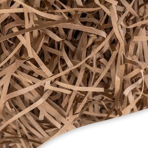 FRILLZ Straight-Cut Shredded Paper for Gifts, Moving and Storage - Protective, Reusable Paper Shred Basket Filler and Void Fill (Kraft, 1 pound)