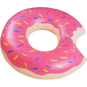 Donut Pool Float for Kids Adults,Inflatable Doughnut Pool Tubes Pink for Summer,Funny Vinyl Summer Pool or Beach Toy (120cm/47.2inch)