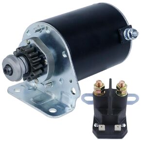 Starter 15 Teeth & Relay for John Deere 92H 107H D125 D130 D140 D155 D160 D170 S120 S130 S140 S160 S170 S180 E120 E130 E140 E150 E160 E170 Z235 Z335E Z335M Z315E, MIA13038