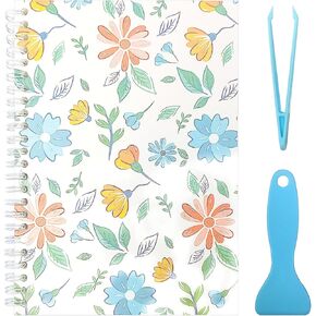 Reusable Sticker Book Collecting Album A5 Size 100 Sheets Sticker Collection Storage Book for Adults Release Paper Sticker Saver Holder Book with Tools (A)