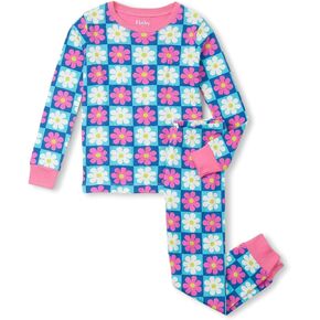 Hatley Girls' Checked Daisy Cotton Pajama Set (Toddler/Little Big Kid)