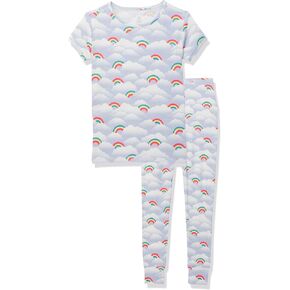 GAP Girls' Short Sleeve Long John Pajamas