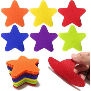 30PCS Carpet Markers Spot Star Floor Carpet Seat Position Spots Markers Carpet Sit Markers, Multicolor Star Sitting Carpet Marker Dots for Kids Classroom Preschool and Kindergarten
