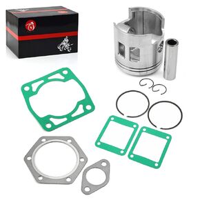Engine 0.5mm Oversize Top End Piston & Ring & Gasket Rebuild Kit for EZGO 2 Cycle Gas Golf Cart 3PG 1989 1990 1991 1992 1993 24514G3 26519G03