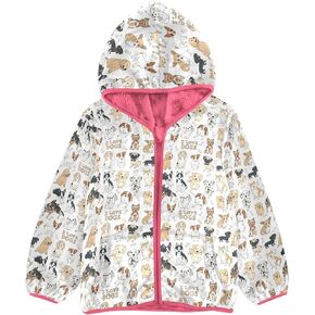 Aflyko Girls Fleece Coat Zip-Up Hoodie Warm Outerwear Kids Hooded Jacket 3-10T