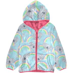 Aflyko Girls Fleece Coat Zip-Up Hoodie Warm Outerwear Kids Hooded Jacket 3-10T