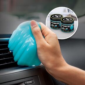 Car Cleaning Gel, Automotive Dust Car Crevice Cleaner, Slime Auto Air Vent and Interior Detail Removal, Car Putty and Keyboard Cleaner (1-Pack, Unscented)