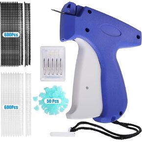 مثبت الملابس السريع Stitchy - مسدس الغرز للملابس - مسدس الغرز الفوري الصغير متعدد الاستخدامات - مسدس وضع العلامات المحمول مع 6 إبر و1200 مشبك صغير in Kuwait