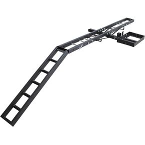 Rockland Motorcycle Carrier, 500 LBS Capacity, Heavy Duty Hitch-Mounted Dirt Bike Rack with Ramp and Gas Can Holder