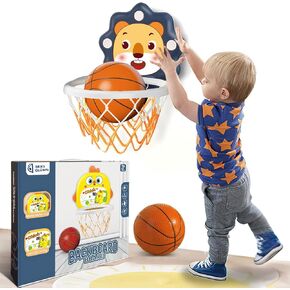 Indoor Mini Basketball Hoop for Toddlers Kids Boys Bedroom,Adjustable Height,Space-Saving,Christmas Birthday Gifts Toy for Boys,Toddler Toys(Medium/No Scoring 2)