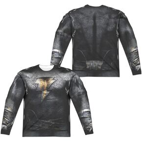 Popfunk Classic Black Adam Unisex Adult Long-Sleeve Halloween Costume T Shirt (Front/Back)