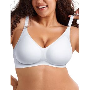 Push Up Seamless Bras for Women No Underwire Support and Lift V Neck Wireless Full Coverage Bralettes Everyday Bras
