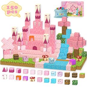 150PCS Magnetic Blocks Dinosaur Toys, Build Mine Magnet World Kids Toys, Building Blocks STEM Learning Toys, Birthday Gift for 3 4 5 6 7 8 9 10 11 12 Year Old Boys and Girls