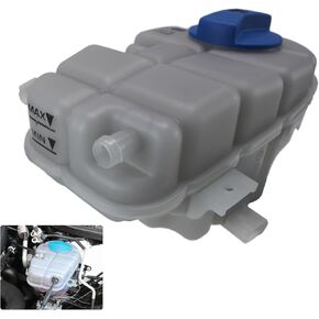 4G0121403G Engine Coolant Reservoir Tank with Sensor & Cap Compatible with 2012 - 2018 Audi A6, A6 Quattro, A7 Quattro | 2014 - 2018 Audi RS7 | 2013 - 2018 Audi S6 | Replaces# 4G0121403AC