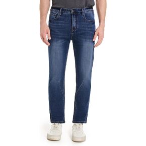 Jeans for Short Men 27" Original Straight Fit Short Length Casual Stretch Denim Pants AT01