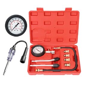 Compression Tester Kit with Spark Plug Tester, TONZACK Standard Compression Tester Petrol 0-20 Bar & 0-300 psi, Car Compression Tester for Engine Compression Test Measure Car M10 M12 M14 M18