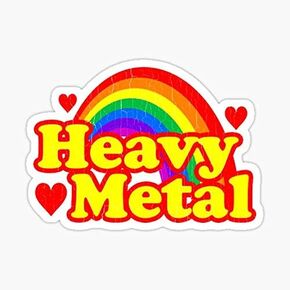 STICKY DUDE Heavy Metal Parody Rainbow Funny Sticker | Yeti Cup Vinyl Cooler Box Waterproof Sticker Decal Car Laptop Wall Window Bumper Sticker 5"